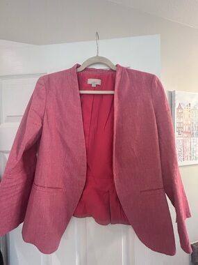 LOFT Coral Pink Open-Front Women's Blazer